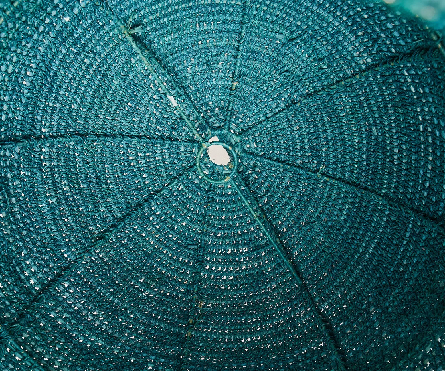 LampenschirmKubu-Kubu Ø 100x120 cm Türkis aus Wasserhyazinthe Sofort versandfertig