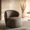 LoungesesselPulo 80x80 cm Mikrofaser Taupe Vintage Sofort versandfertig