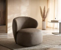 LoungesesselPulo 80x80 cm Mikrofaser Taupe Vintage Sofort versandfertig