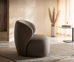 LoungesesselPulo 80x80 cm Mikrofaser Taupe Vintage Sofort versandfertig