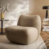 LoungesesselZena 75x85 cm Mikrofaser Beige Vintage Sofort versandfertig