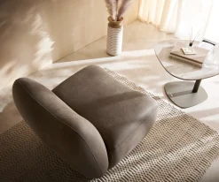LoungesesselZena 75x85 cm Taupe Vintage Sofort versandfertig