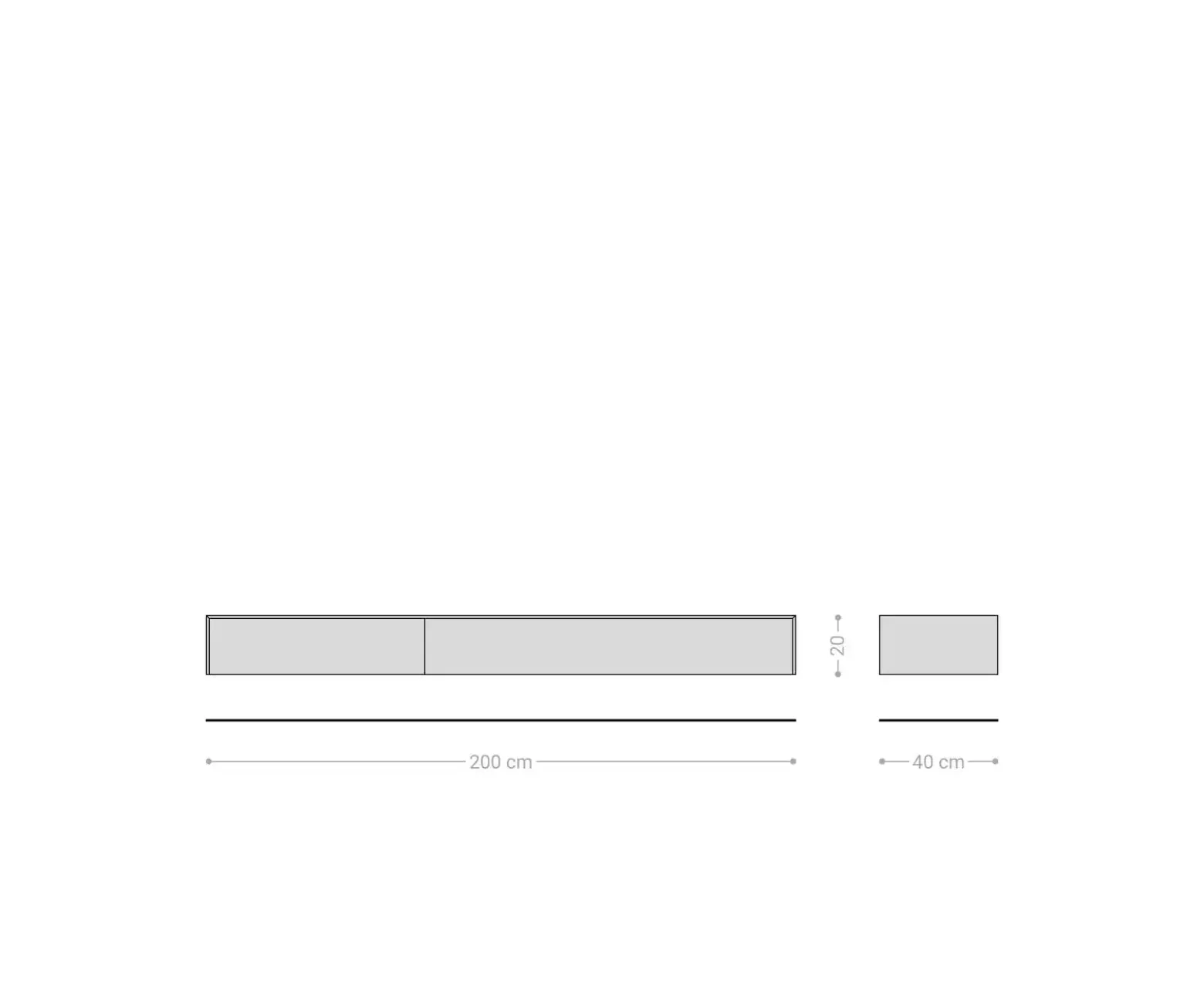 LowboardCuor 200 cm Keramik Emperador Extra Lucidato Dunkelbraun 1 Klappe 1 Schubfach Schwebend Versandfertig ca. 30.10.26