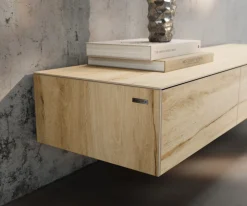 LowboardCuor 150 cm Keramik Laminam® Sabbia Eichefarbig 1 Klappe 1 Schubfach Schwebend Sofort versandfertig
