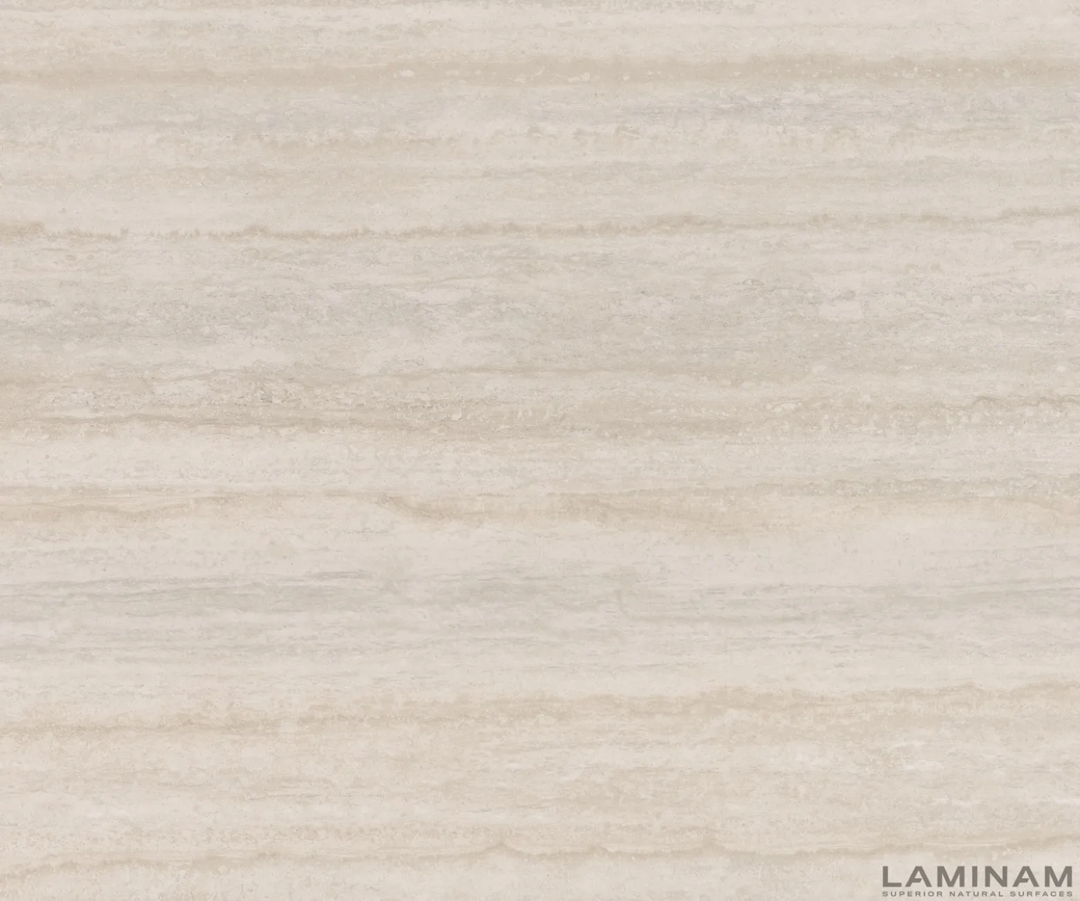 LowboardCuor 150 cm Keramik Laminam® Travertino Bianco Creme-Weiß 1 Klappe 1 Schubfach Fuß Schwebeoptik Edelstahl Versandfertig ca. 02.10.26