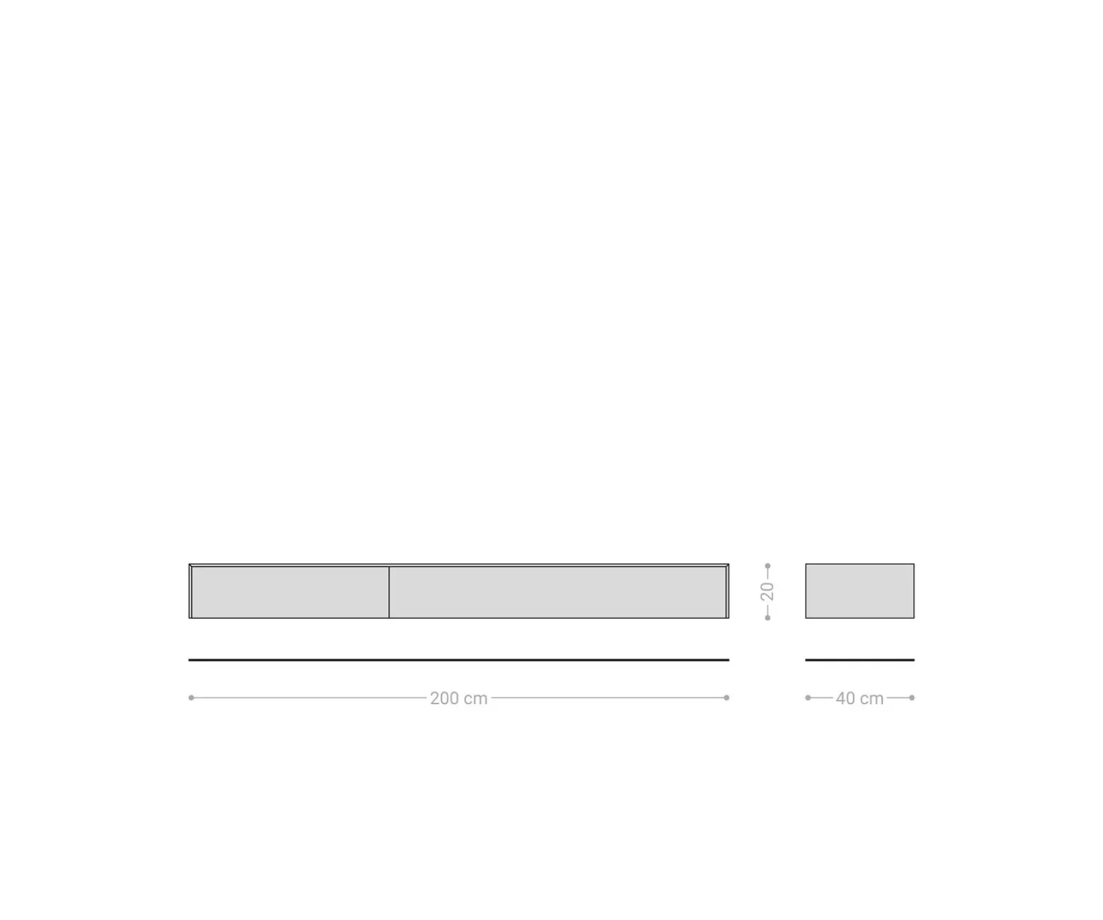 LowboardCuor 200 cm Keramik Minas Melange Weiß-Beige 1 Klappe 1 Schubfach Schwebend Sofort versandfertig