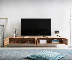 LowboardFevo 220 cm Akazie Natur 4 Türen schwebend Sofort versandfertig
