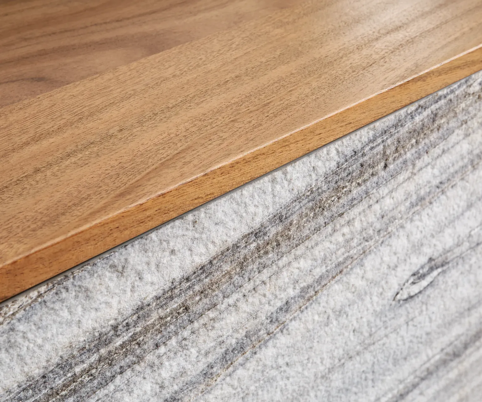LowboardKleo 220 cm Akazie Natur 4 Türen V-Fuß Edelstahl Sofort versandfertig