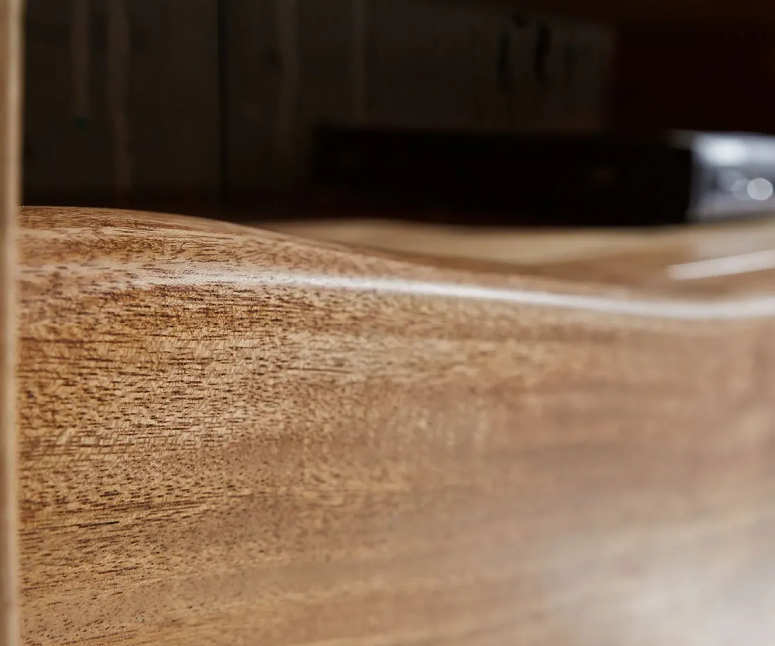 LowboardLive-Edge 230 cm Akazie Natur massiv 4 Schübe Sofort versandfertig