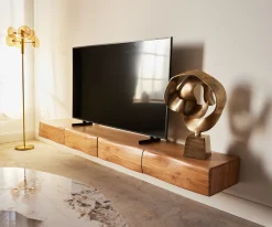 LowboardNew Live-Edge Live-Edge 240 cm Akazie Natur 4 Schubladen schwebend Sofort versandfertig