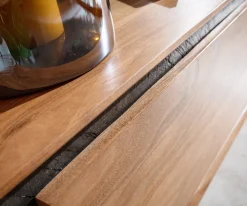 LowboardStonegrace 175 cm Akazie Natur 2 Türen 1 Fach 1 Schublade Steinfurnier schwebend Sofort versandfertig