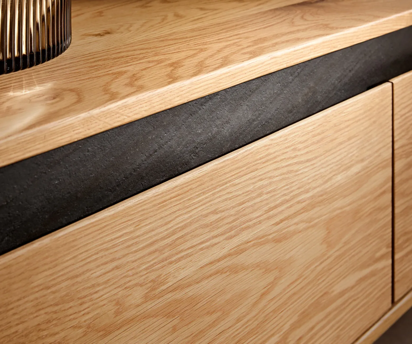 LowboardStonegrace 240 cm Eiche Natur 4 Türen Schwebend Sofort versandfertig