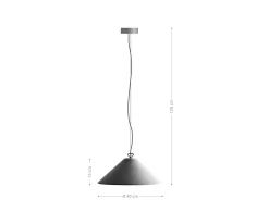 PendelleuchteFatua 40 cm Beton 60 W Pendelleuchte Hängeleuchte Sofort versandfertig