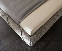 PolsterbettgestellNayara 180x200 cm Bouclé Silbergrau Sofort versandfertig