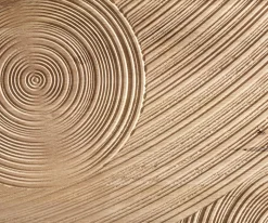 SideboardAshara 200 cm Eiche Natur 3D Effekt 4 Türen Fuß Schwebeoptik Acrylglas Sofort versandfertig