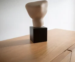 SideboardKayu 200x40x70 cm Akazie Natur 4 Türen V-Fuß Sofort versandfertig