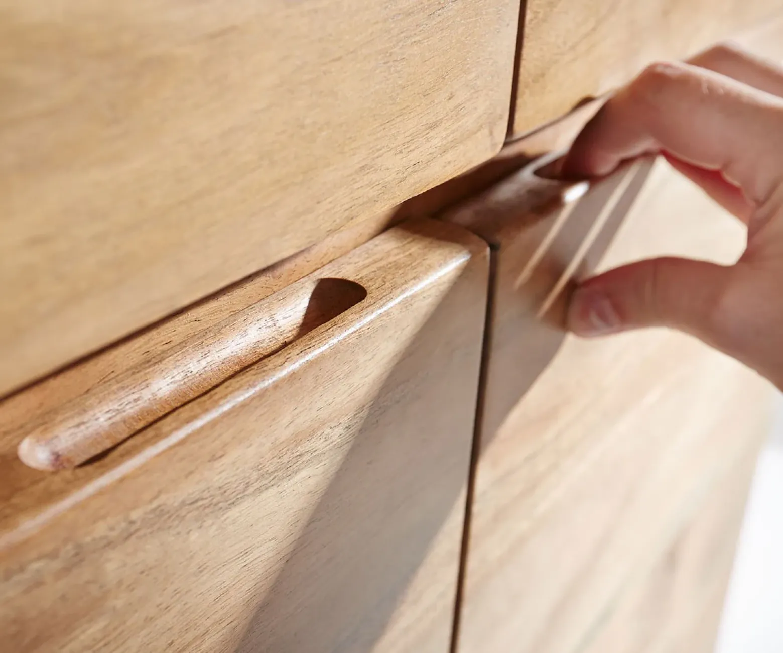 SideboardLive-Edge 172 cm Akazie Natur 4 Türen 4 Schübe Sofort versandfertig