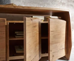SideboardLive-Edge 145 cm Akazie Natur 3 Türen Sofort versandfertig
