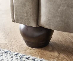 SofaChesterfield 3-Sitzer 200x88 cm Vintage Taupe Couch Sofort versandfertig