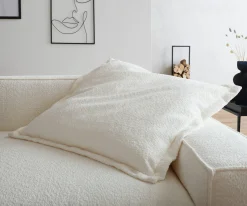 WurfkissenSirpio XL 85x85 Bouclé Creme-Weiß Sofort versandfertig