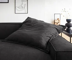 WurfkissenSirpio 70x70 Mikrofaser Schwarz Sofort versandfertig